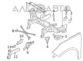 Amplificatorul de lonjeron frontal stânga BMW i3 14-20