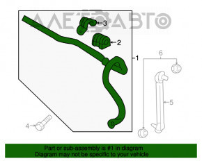 Stabilizatorul frontal Chevrolet Cruze 16-