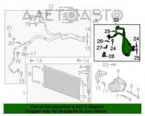 Tubul de aer condiționat condensator-compresor Chevrolet Cruze 16-