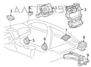 Radio cu casetofon Chevrolet Cruze 16 - afișaj