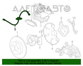 Furtun de frână spate stânga Chevrolet Volt 11-15