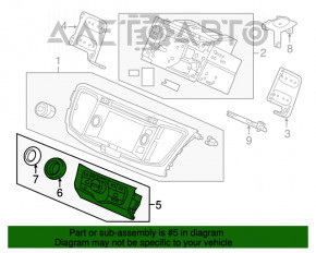 Controlul monitorului cu navigație al modelului Honda Accord 13-17