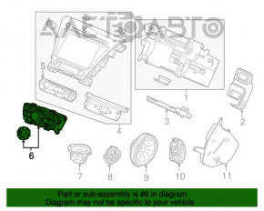 Panoul de control al ecranului Acura MDX 14-17 cu navigație, fără DVD-ul din spate