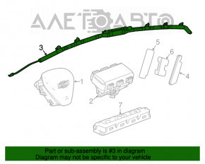 Perna de siguranță airbag, cortina laterală stânga Chevrolet Cruze 16-