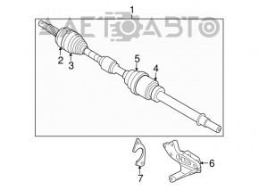 Ax cu roți față dreapta Nissan Rogue Sport 17-19 FWD