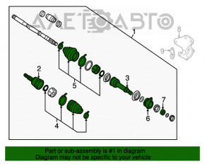 Ax cu semicurba dreapta fata Nissan Murano z52 15-17 FWD