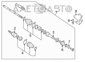 Ax cu semicurba dreapta fata Nissan Murano z52 15-17 FWD