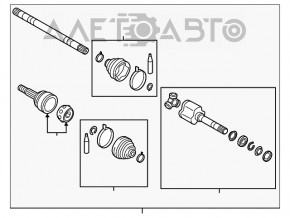 Axul cu came față stânga Nissan Leaf 13-17 s-a blocat, a blocat roata exterioară.