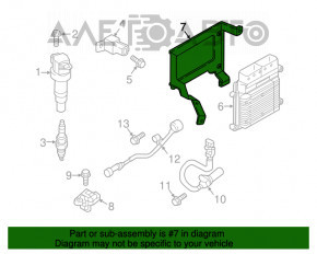 Кронштейн блока ECU Hyundai Tucson 16-21 1.6T, 2.0