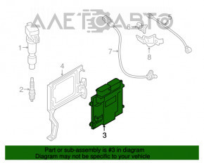 Blocul ECU al calculatorului motorului Hyundai Sonata 15-17 1.6T