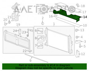 Grila radiatorului superior Chevrolet Cruze 16-