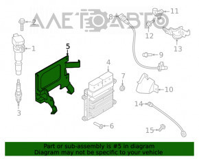 Кронштейн блока ECU компьютера двигателя Hyundai Santa FE 19-20