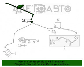 Antena aripă Honda Clarity 18-19 SUA