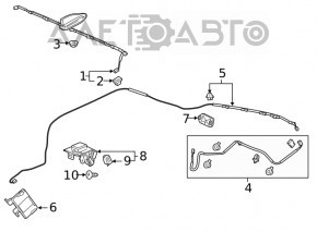 Antena aripă Honda Clarity 18-19 SUA