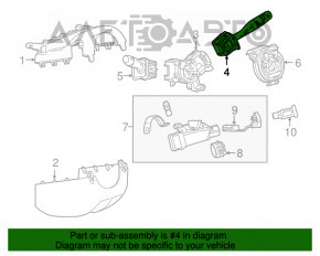 Comutatorul de sub volan din dreapta pentru Chevrolet Cruze 16-
