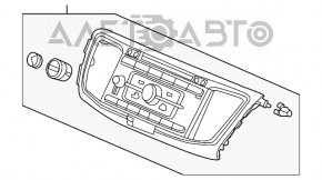 Schimbător de CD-uri, Radio, Casetofon Honda Accord 16-17 crăpături pe butonul de volum.