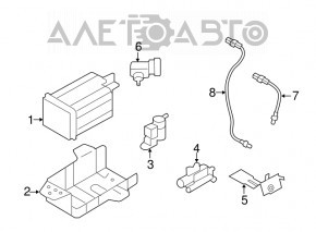 Sonda lambda pentru al doilea Hyundai Santa FE Sport 13-16, motor 2.0T