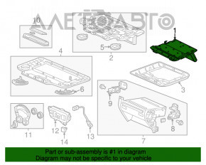 Monitorul din al doilea rând al modelului Acura MDX 14-16, restilizat, tip 2