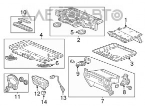 Monitorul din al doilea rând al modelului Acura MDX 14-16, restilizat, tip 2