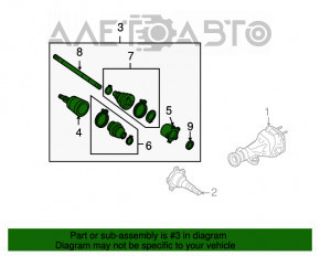 Ax cu roți spate stânga Infiniti FX35 03-08