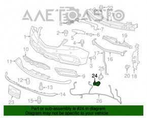 Senzor de parcare frontal pentru Acura MDX 14-16 cu inel.