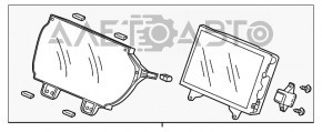 Monitorul, afișajul superior Acura TLX 15-17 pre-restilizare.