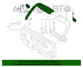 Capacul portbagajului stânga Volvo XC90 16-22 gri.