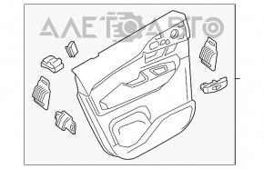 Capacul usii spate dreapta Volvo XC90 16-22, gri din piele, pentru cartela, sub perdea.