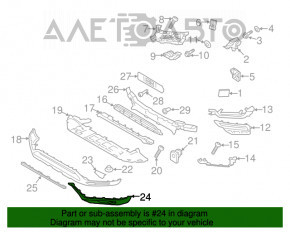 Capacul de bara fata dreapta Volvo XC90 16-19 este indoit