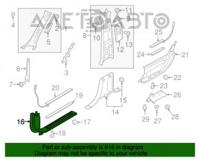 Capac prag fata stanga interioara Volvo XC90 16-22 cu iluminare, gri, zgarieturi