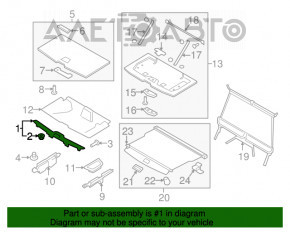 Capac portbagaj Volvo XC90 16-22 gri.