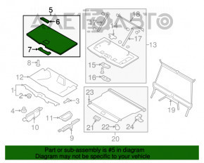 Capacul portbagajului din spate al Volvo XC90 16-22 este bej.