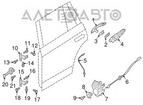 Maner exterior fata dreapta Volvo XC90 16-22 cu iluminare din spate, fara cheie, cu crom nou original OEM