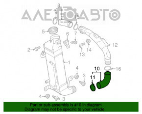 Tubul de admisie de aer inferior VW Passat b7 12-15 SUA 2.0TDI