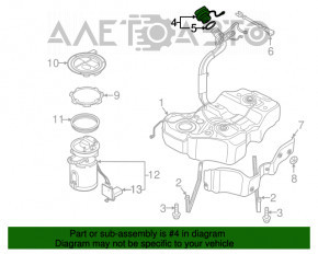 Capacul gurii de umplere a rezervorului de combustibil VW Passat b7 12-15 SUA motor diesel