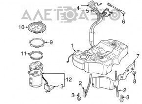 Capacul gurii de umplere a rezervorului de combustibil VW Passat b7 12-15 SUA motor diesel