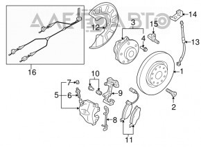 Шланг тормозной передний левый VW CC 08-17