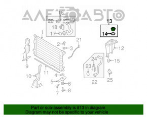 Capacul rezervorului de expansiune al sistemului de răcire VW Passat b7 12-15 SUA nou aftermarket FEBI