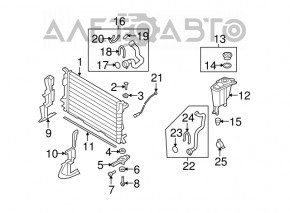 Capacul rezervorului de expansiune al sistemului de răcire VW Jetta 11-18 SUA, nou, original OEM.