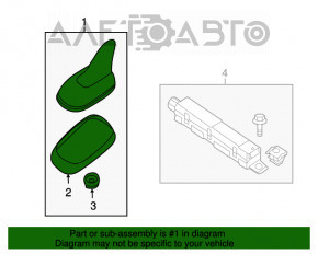 Antena aripă VW Tiguan 12-17 cu 3 fire