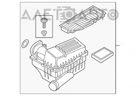 Корпус воздушного фильтра VW Passat b7 12-15 USA 2.0TDI