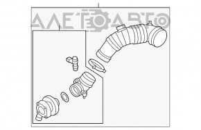 Воздуховод от фильтра VW Passat b7 12-15 USA 2.0TDI OEM