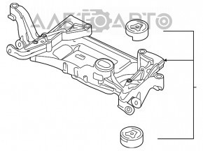 Подрамник передний VW CC 08-17