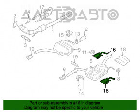 Кронштейн глушителя цент VW CC 08-17 большой