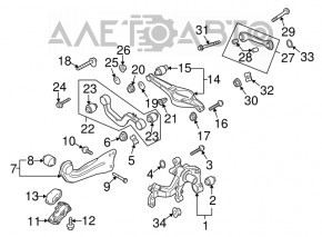 Цапфа со ступицей задняя левая VW CC 08-17