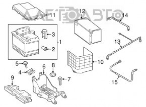 Capacul bateriei VW CC 08-17 nou, neoriginal.