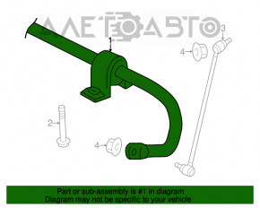 Stabilizatorul frontal Audi Q3 8U 15-18 23,6mm, cu cleme