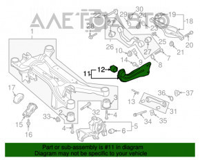 Maneta longitudinală spate stânga Audi Q3 8U 15-18 ruptă, ruginită.