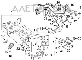 Maneta longitudinală spate stânga Audi Q3 8U 15-18 ruptă, ruginită.