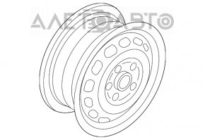 Roata de rezervă de dimensiuni normale VW CC 08-17 R16 215/55, jantă din oțel